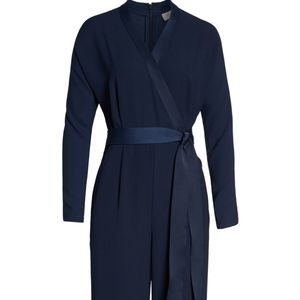 Eliza J Navy Surplice Navy Jumpsuit Size 4